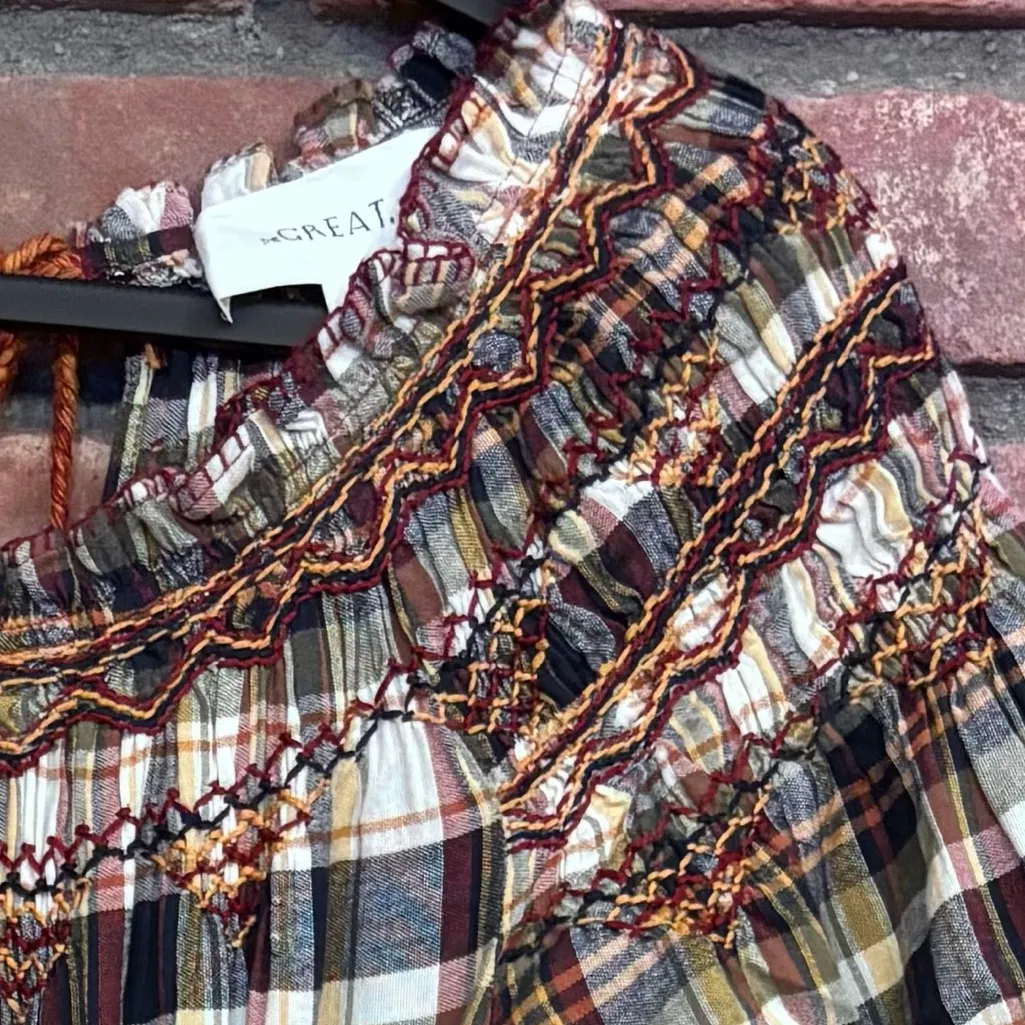 NWOT THE GREAT The Sea Glass Midi Dress in Country Plaid - Image 14