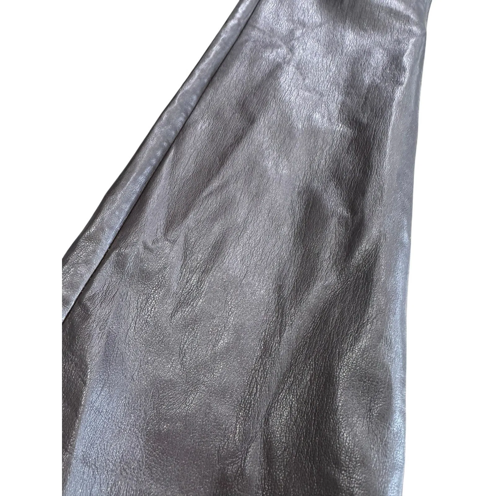 ARITZIA WILFRED The Melina Vegan Leather High Rise Pants Chocolate Brown size 0 - Image 11