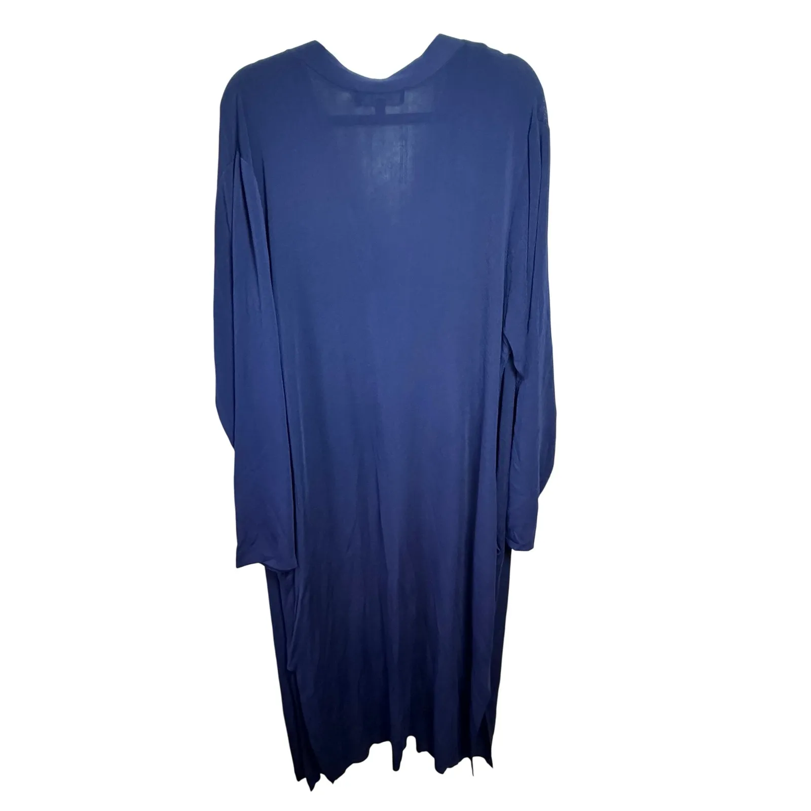 ELOQUII Womens Cardigan Sweater Open Front Duster Long Sleeve Blue Size 26/28 - Image 2