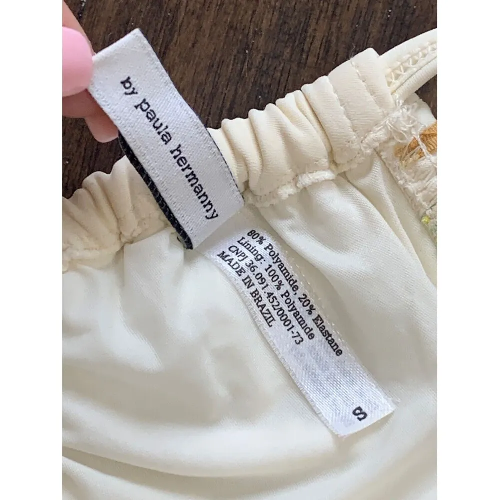 Vintage Rare ViX by Paula Hermanny Hand Beaded 2 Piece Bikini Set Bathing Suit S - Image 6