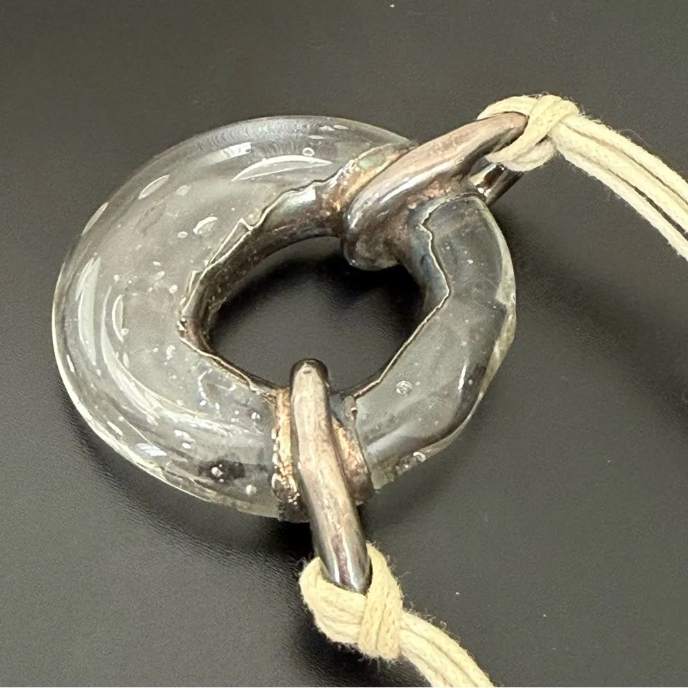 Vintage Sterling Handcrafted Glass Donut O - Image 10