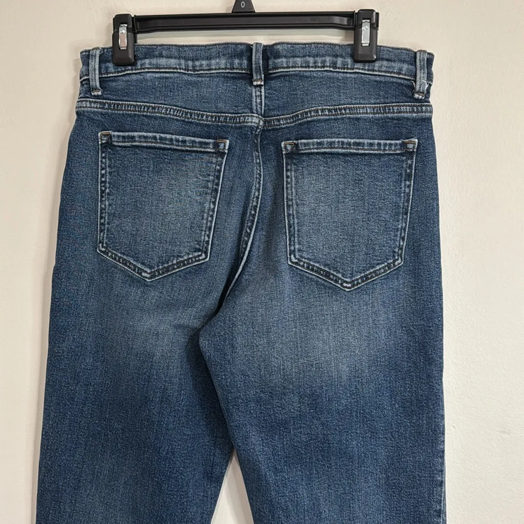 Banana Republic Women’s Premium Denim Hight Rise Straight Leg Blue Jeans size 30 - Image 4