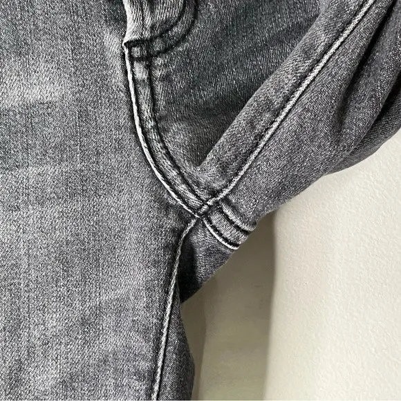 Anine Bing Jeans Size 24 Distressed Skinny Raw Hem Washed Gray Women’s - Image 12