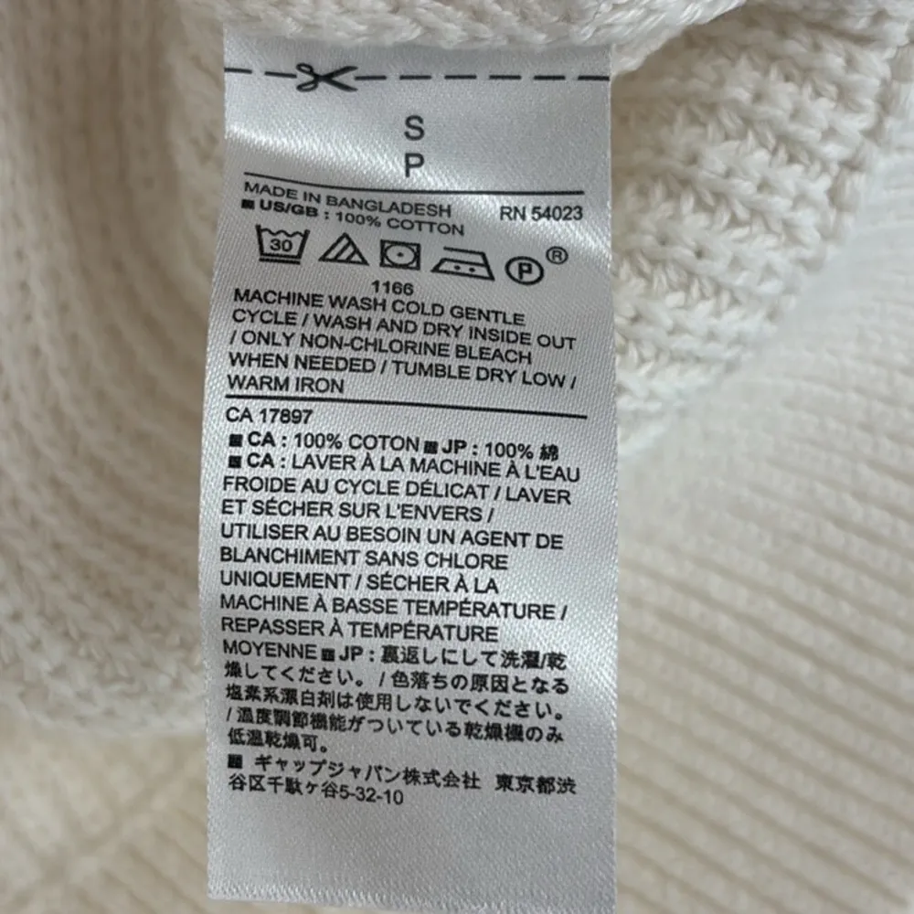 Banana Republic Factory Chunky Stitch Mock Neck Sweater Women’s Size Small Cream - Image 6