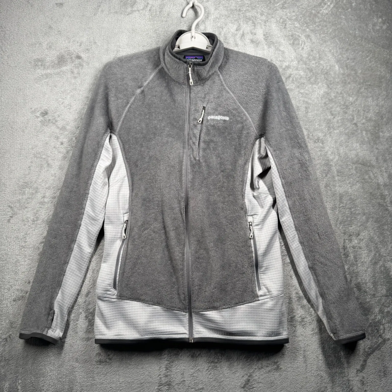 Patagonia R2 Thermal Pro Fleece Jacket Womens Large Gray Full Zip Sweater Hiking - Image 2
