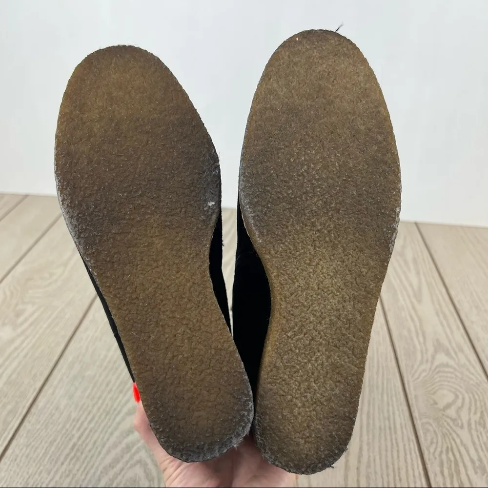 AQUA Women's Danna high Ankle Wedge Booties 10M Black Suede $158 - Image 11