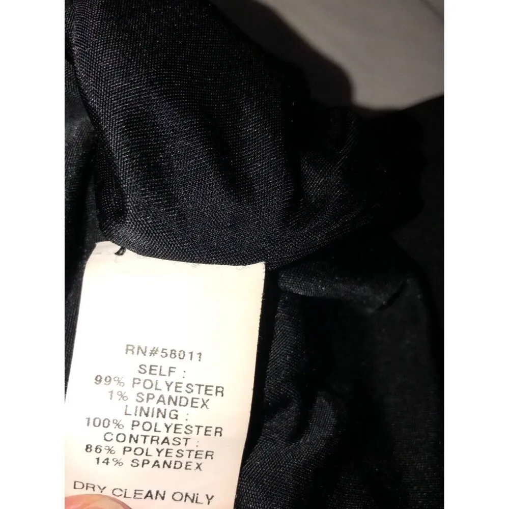 David Meister Little Black Dress Size 4 Sheer Top Short Sleeve Chic Classic USA - Image 11