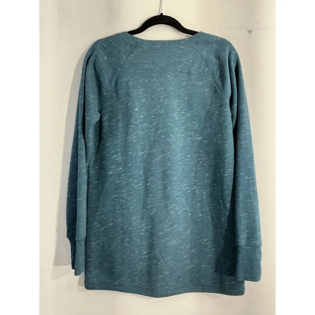 Womans Tek Gear Ultra Soft Fleece Medium Sweatshirt Pullover Teal - Image 2