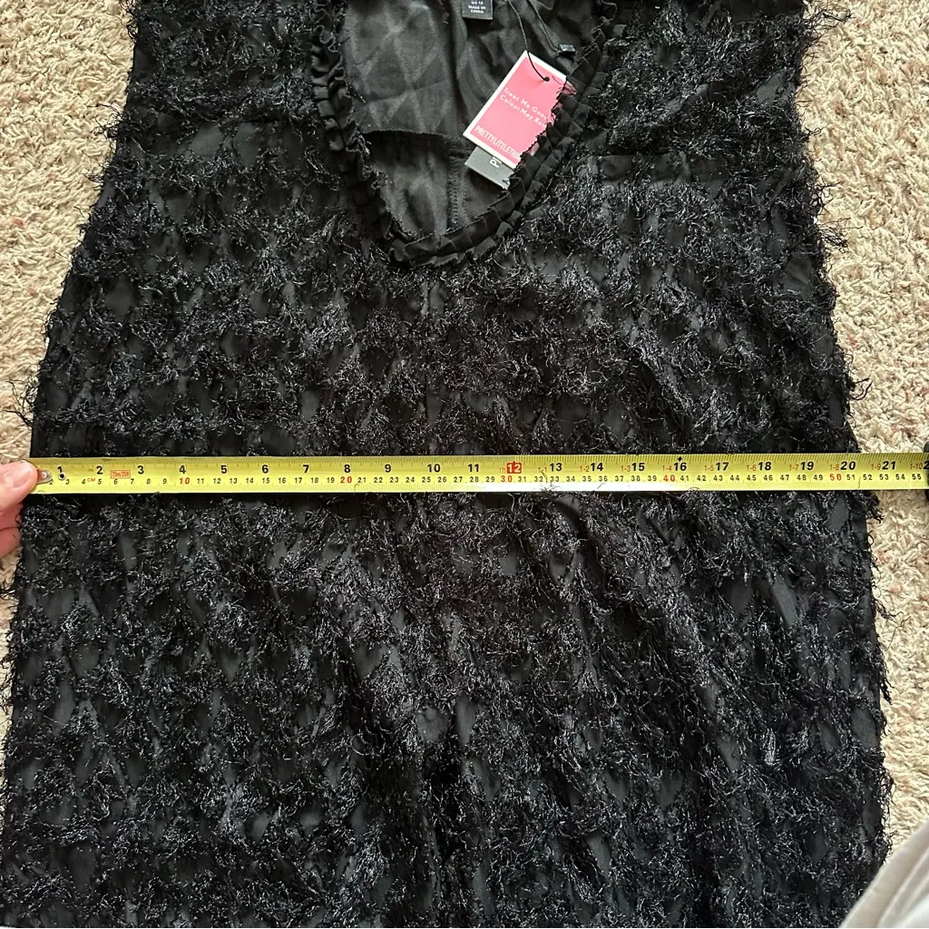 Pretty Little Thing Black Cross Front Textured Wide Leg Jumpsuit Womens Size 12 - Image 7