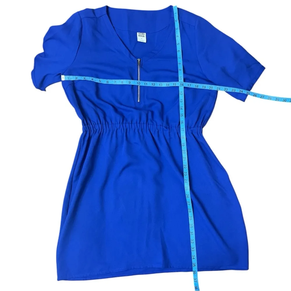 Vero Moda Royal Blue Casual elastic waist Dress Zipper size XL - Image 5