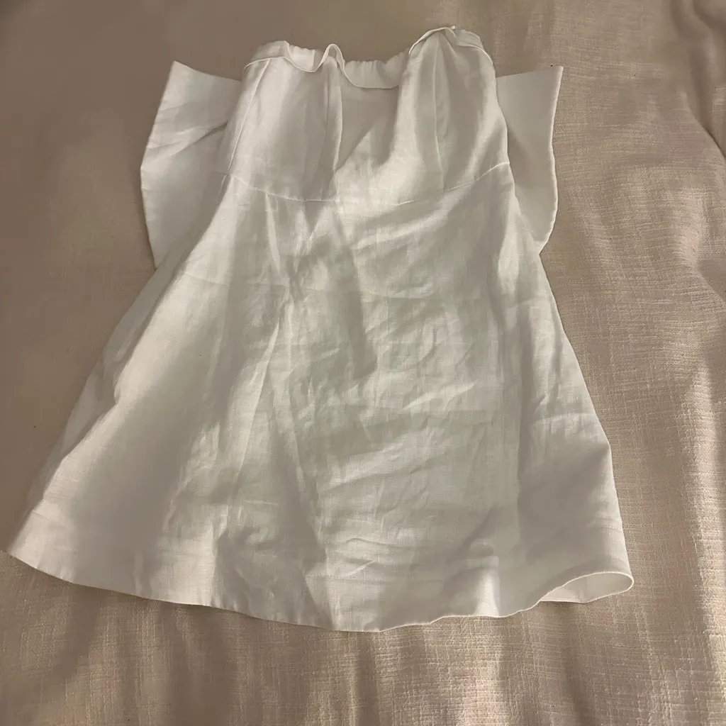 DISSH White Strapless Dress Size 6 - Image 3