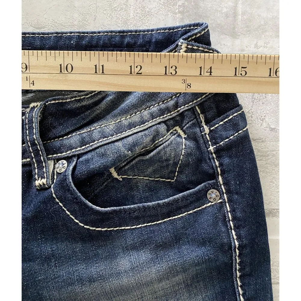 Vigoss The Dallas Boot Cut Medium Wash Y2K Style Denim Jeans Pants Sz 27 - Image 5