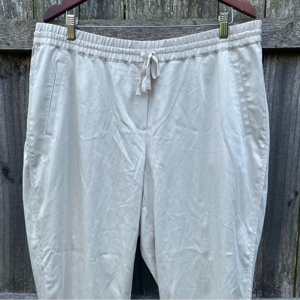 J.Jill Elastic Waist Jogger Pants size XL White - Image 2