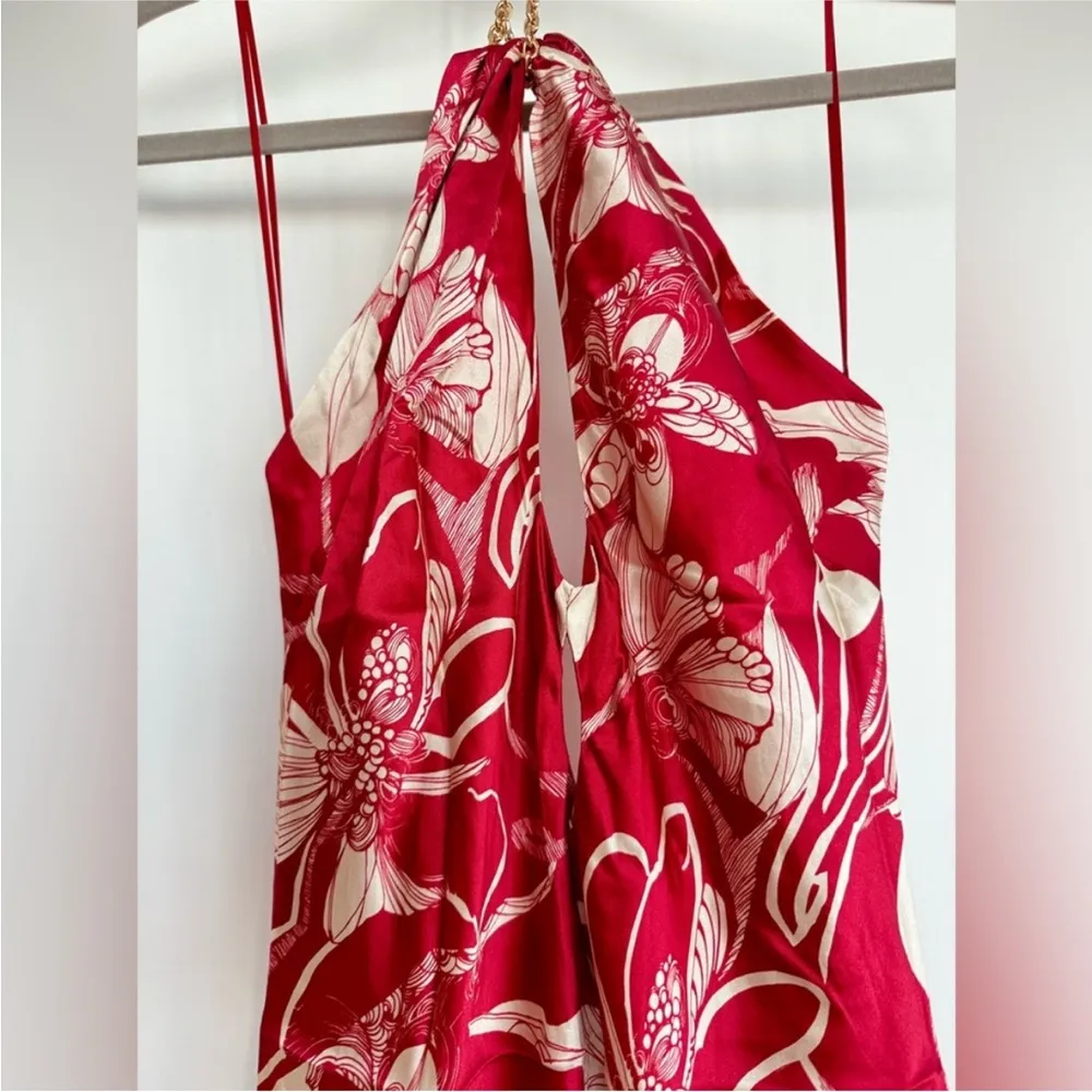 Reformation 100% silk dress las Dalias NEW - Image 10