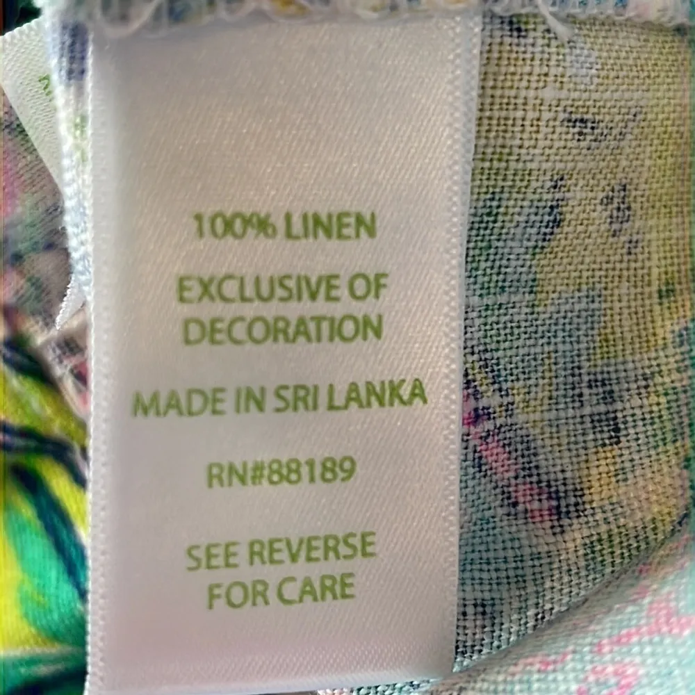 LILLY PULITZER Beach Palazzo Pull On Linen Pants Wish You Were Here Size XS NEW - Image 7