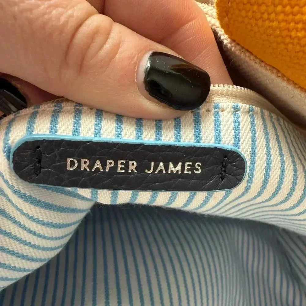 Draper James Beige Tote Bag with Yellow Handles - Image 3