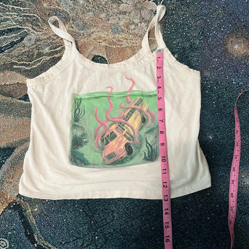 Melanie Martinez Trilogy Tour Crop Top M Spaghetti Strap CryBaby Tentacle Grunge White Size M - Image 11