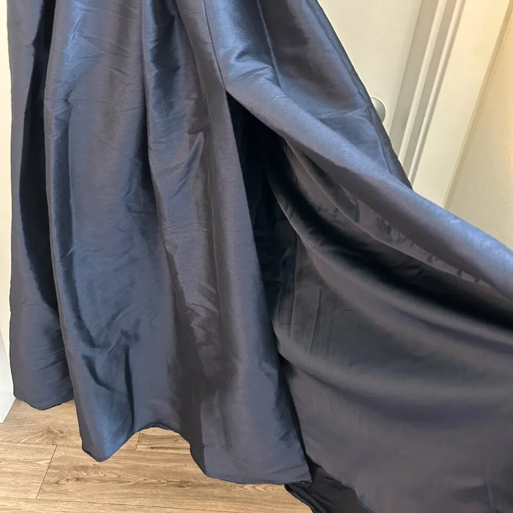 ML Monique Lhuillier Francesca Ball Gown in Navy Blue Size 10 - Image 9