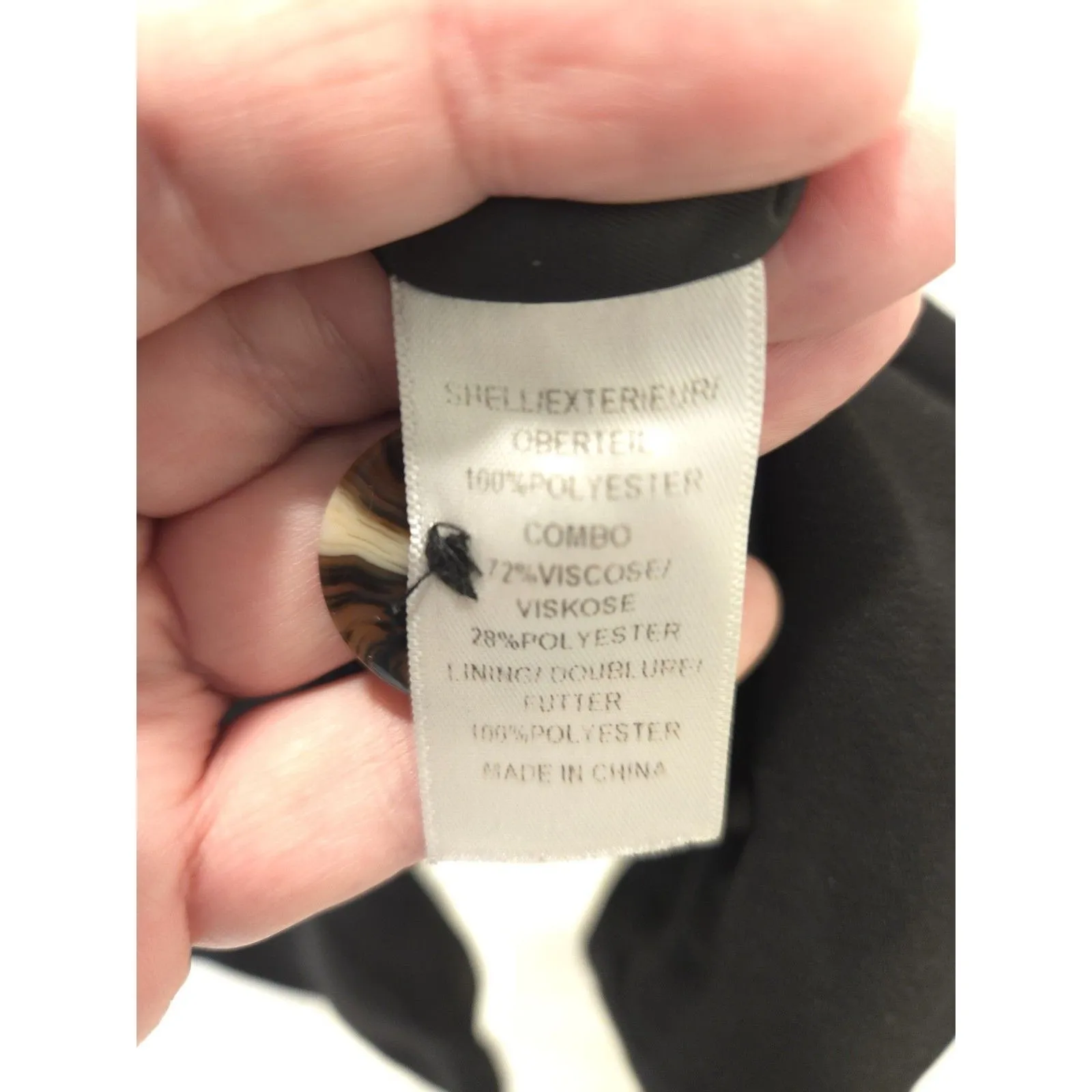 Adrianna Papell Black Single Button Blazer V-Neck Collarless M Size 10 Jacket - Image 9