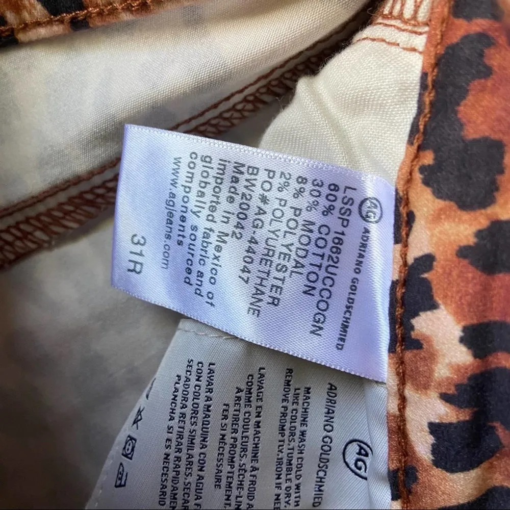 AG The Jodi Crop Untamed Camo Cognac Leopard - Image 28