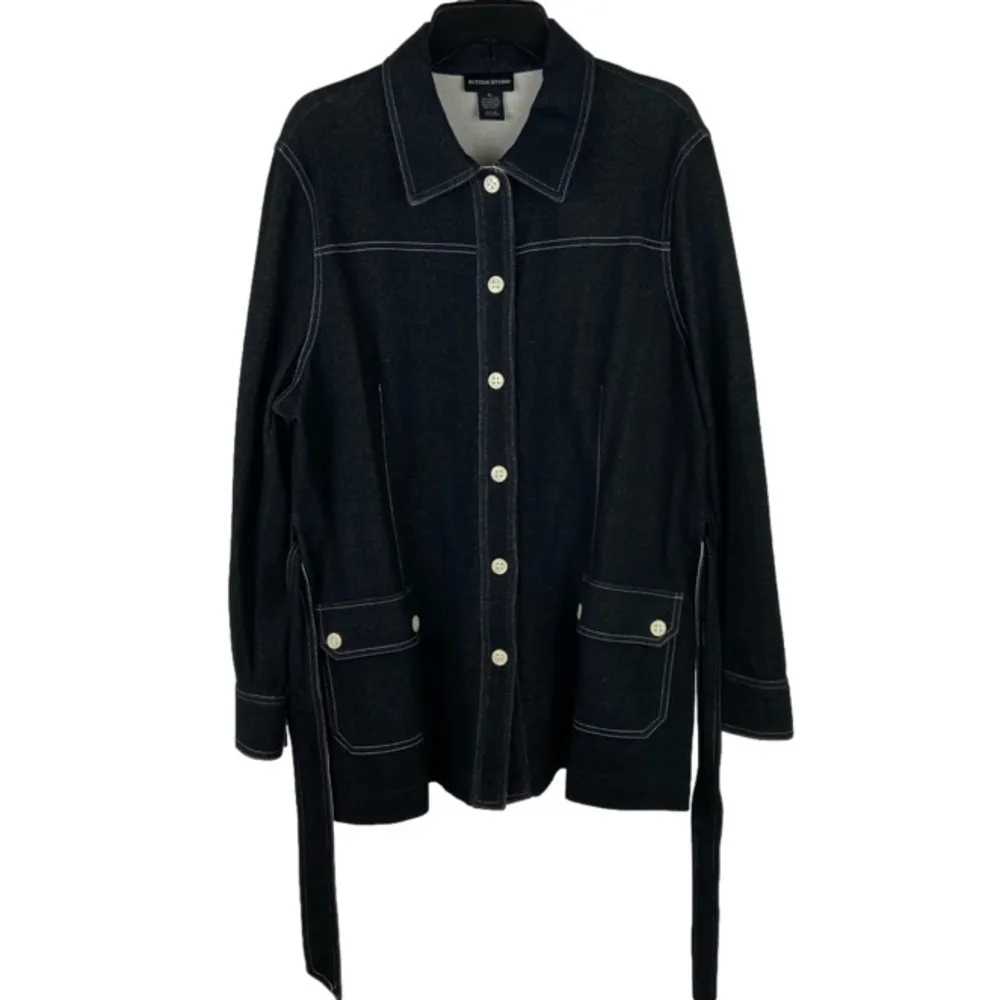 Sutton Studio Retro 70’s Look Jacket Women’s Size CL Blue - Image 6