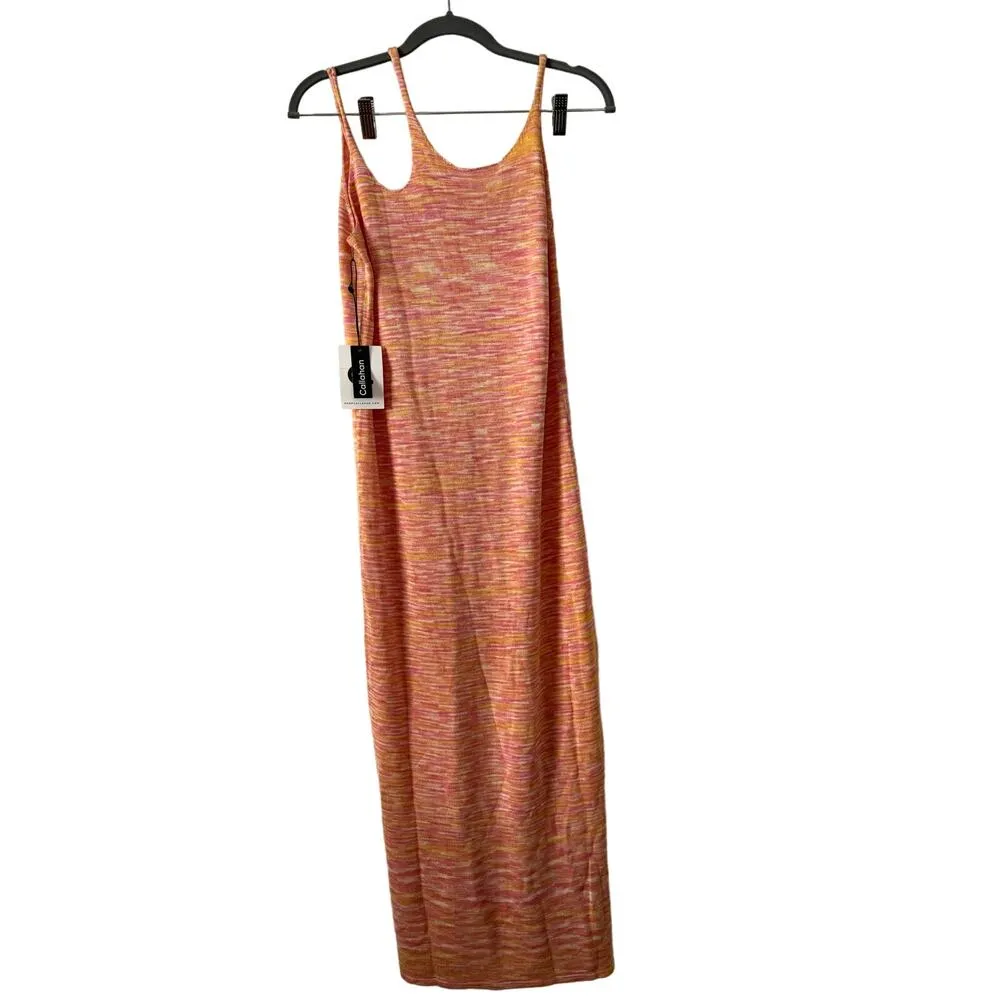 NWT REVOLVE Callahan Knitwear Zoe Midi Bodycon Dress Mango Space Dye Womens Sm - Image 5