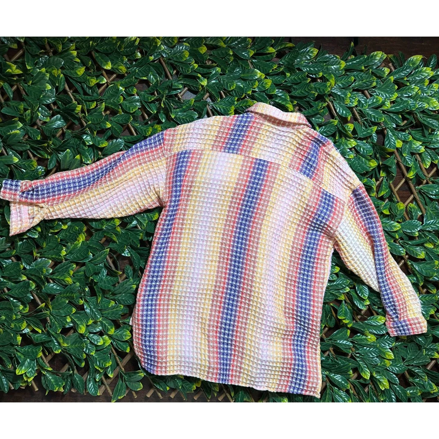 BDG Stanley Waffle Knit Oversized Shirt Jacket Size XS - Image 6