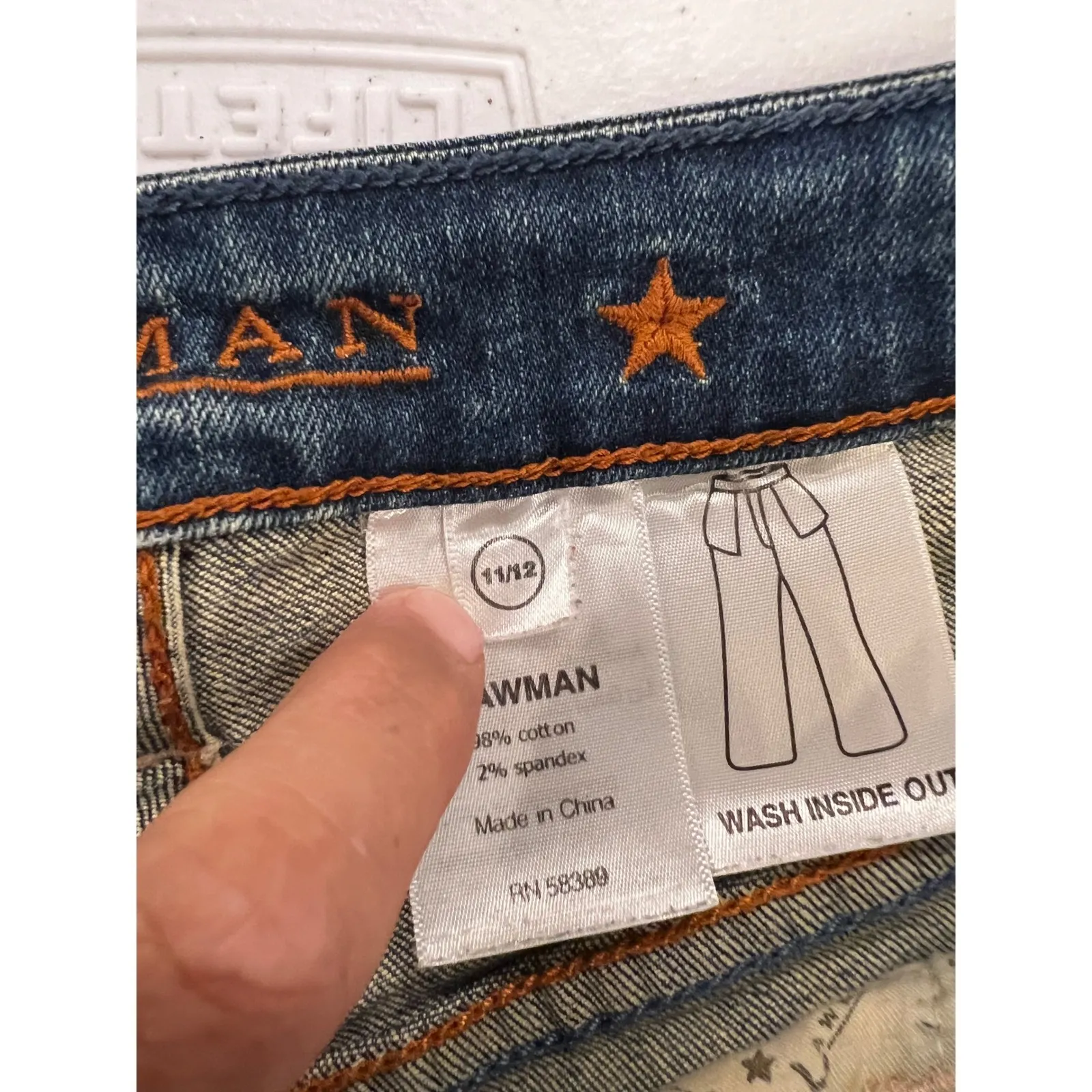 Vintage Lawman Embellished Jeans Western Straight Leg‎ Cowgirl Rodeo Size 11/12 - Image 4