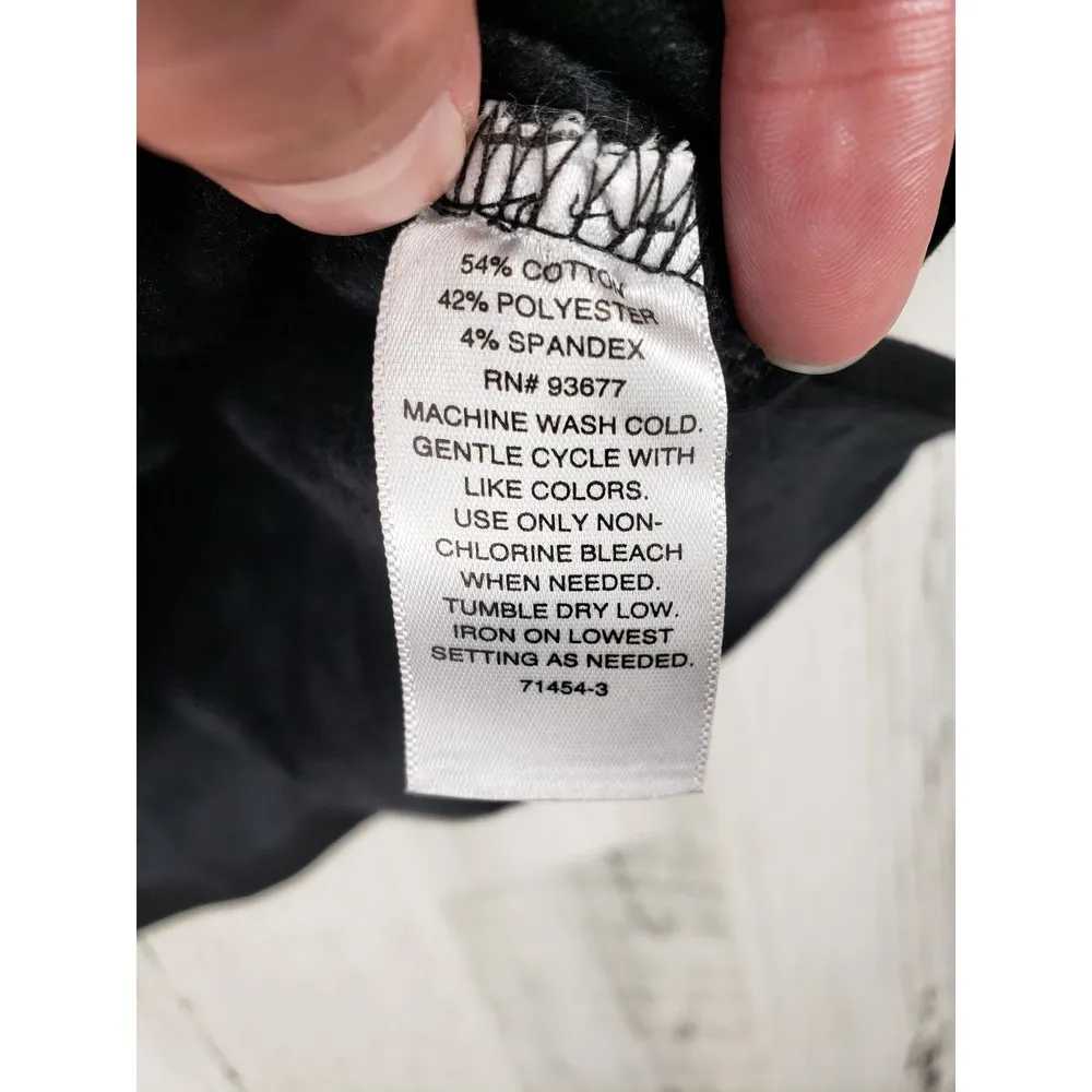 NWT Liz Claiborne Black Cinched Waist Pullover Sweatshirt Women's Size Large - Image 9