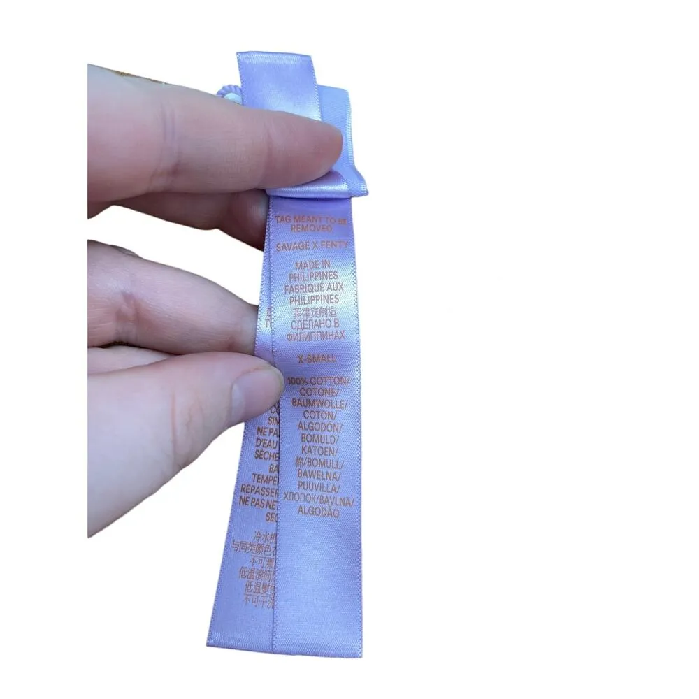 Savage Fenty Shirt Womens XS Tee Xssential Baby Pocket Crop Orange Short Sleeve - Image 6