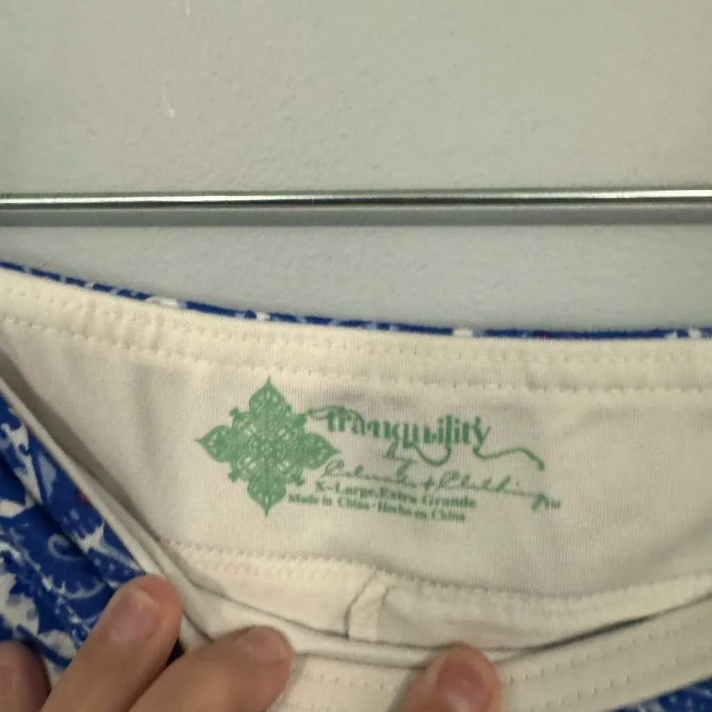 Tranquility by Colorado Clothing Blue & White Tennis Skort Women's Size XL - Image 4