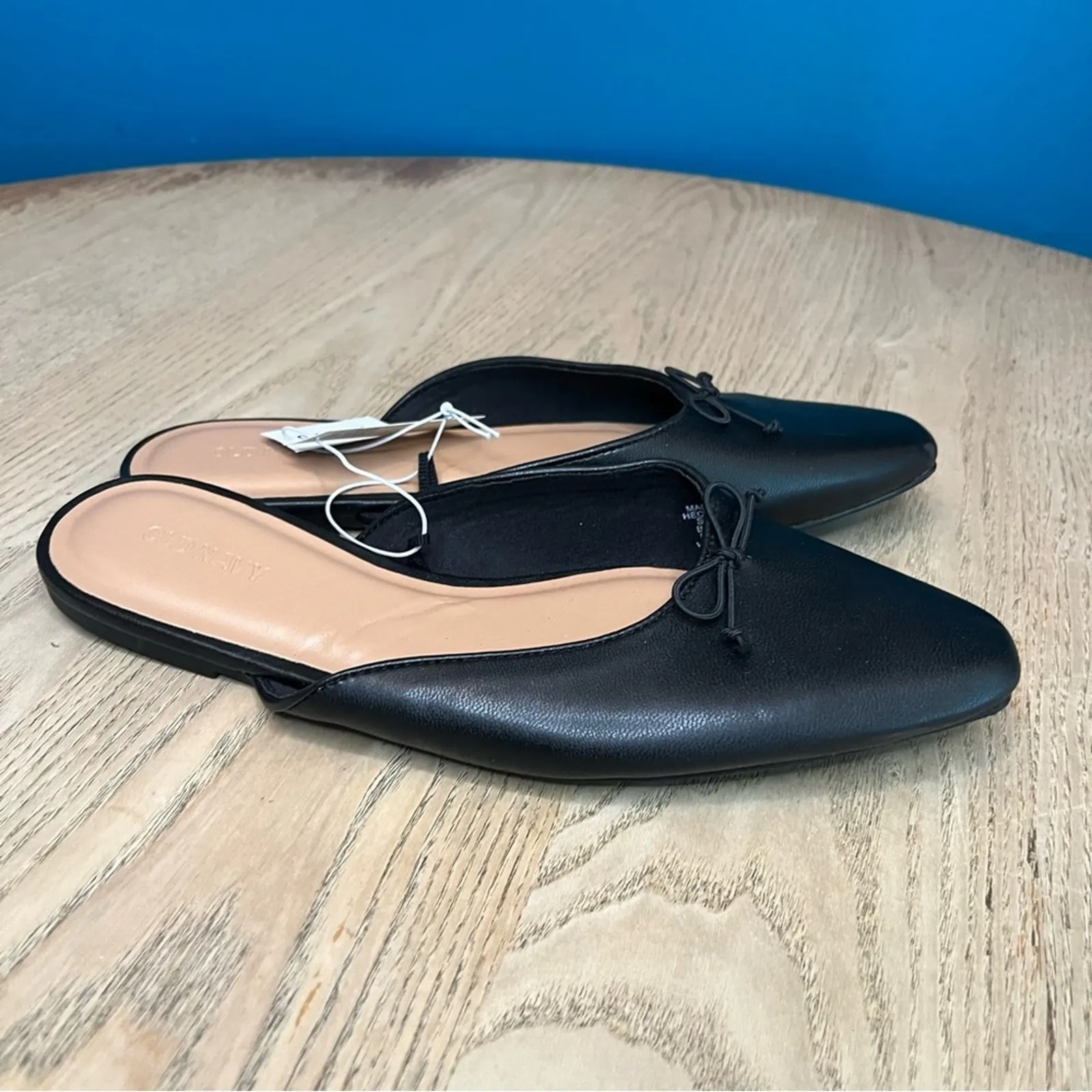 New! Old Navy Black Ballet Mules Minimalist Slip On Flats Women’s Size 7.5 - Image 2