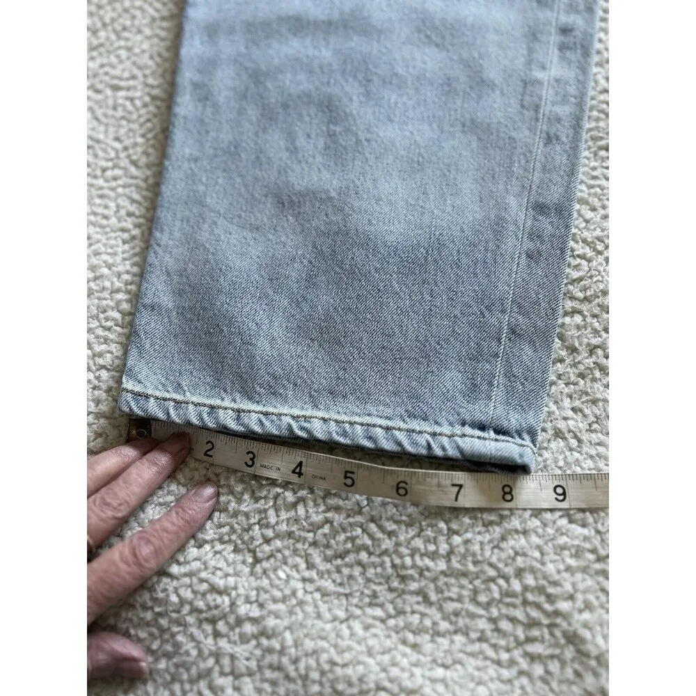 Daily Blue Mantra Jeans Wide Barrel Leg Button Fly High Rise in Lake Blue Sz 31 - Image 16