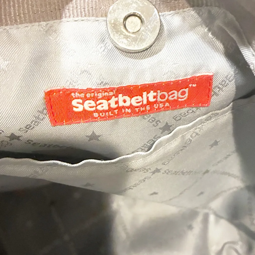 HARVEYS The Original Seatbelt Purse Light Brown Woven Bag Tote - Image 4