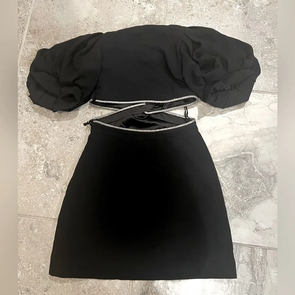 A.L.C. Revolve* Hazel Mini Cut-Out Dress in Black, Size 0 Retail $595 - Image 12