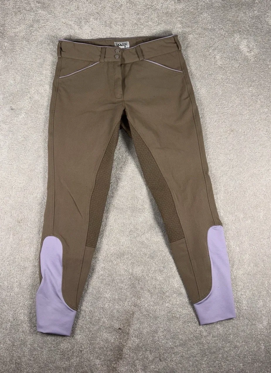 Dover Saddlery Tan Wellesley Piped Silcone Full Seat Breech Pants Sz 28 EUC - Image 1