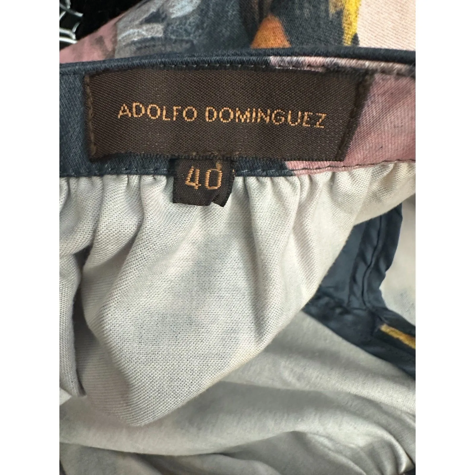 Adolfo Dominguez Floral Pleated A Line Midi Skirt Pockets Size 40 US M Size M - Image 6