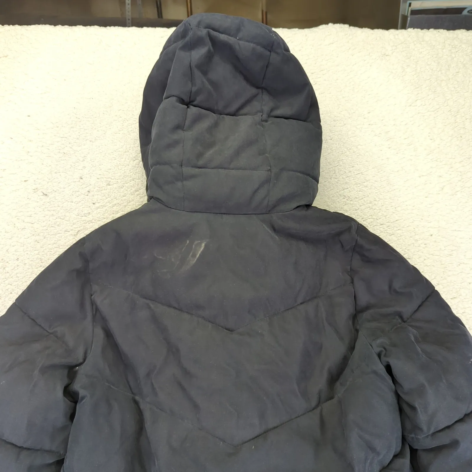 Abercrombie Fitch Ultra Black Puffer Jacket Hooded Wind Water Resistant Small‎ - Image 11