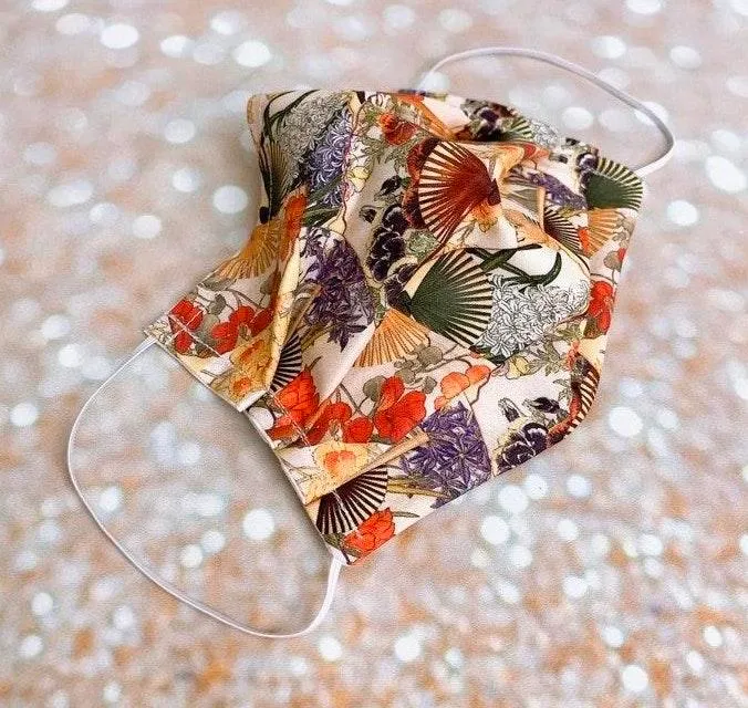 Colorful Japanese Fan Premium Cotton Face Mask Multiple - Image 2