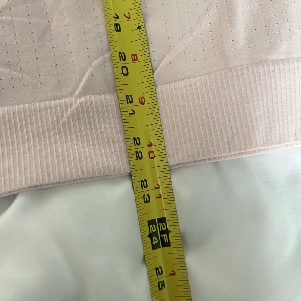 Athleta Womens Small S Long Sleeve Athletic Stretch Seamless Pullover Top Pink - Image 4