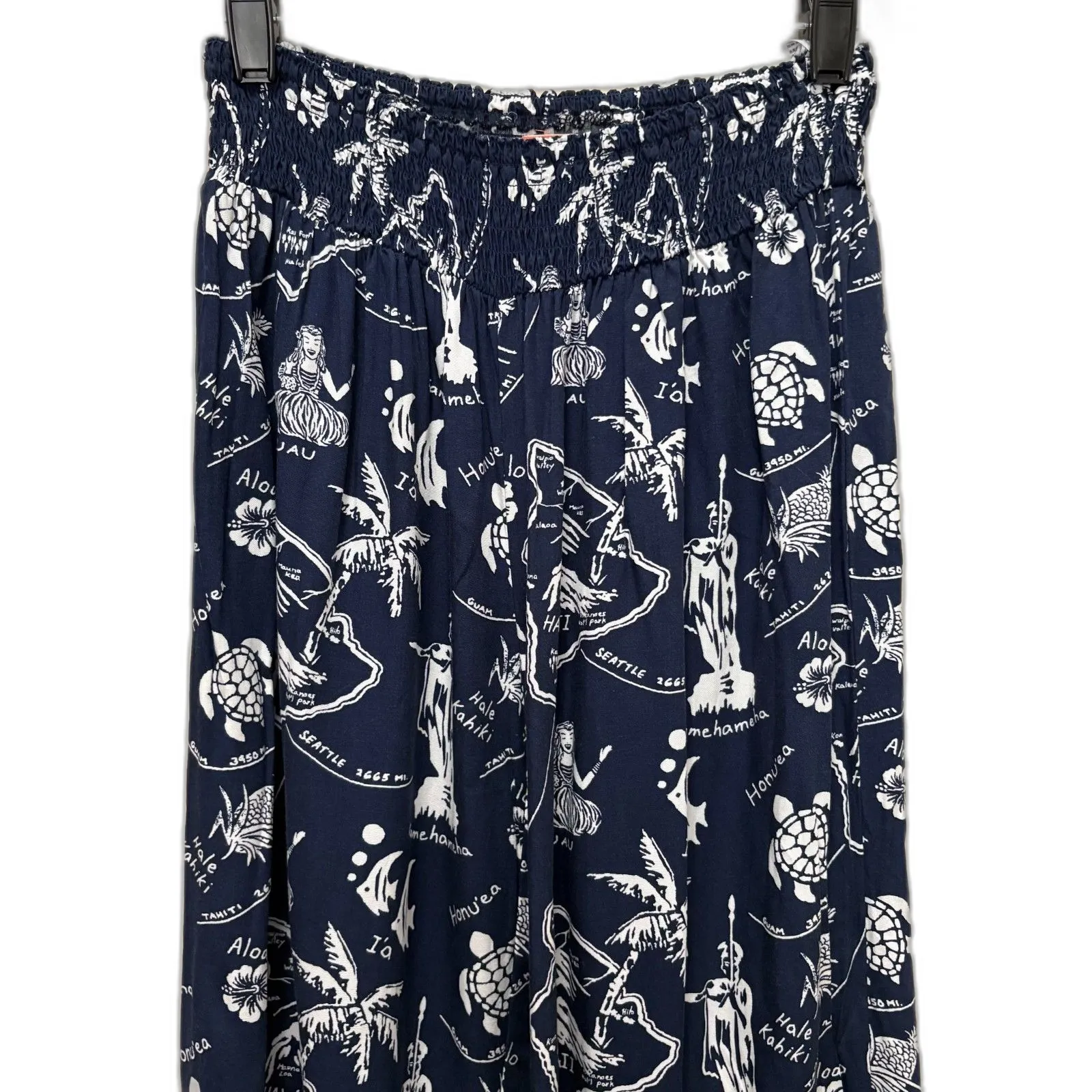 Tommy Bahama Relax Coord Set 2 Piece Navy Blue Hawaiian Print Womens Size Small‎ - Image 5