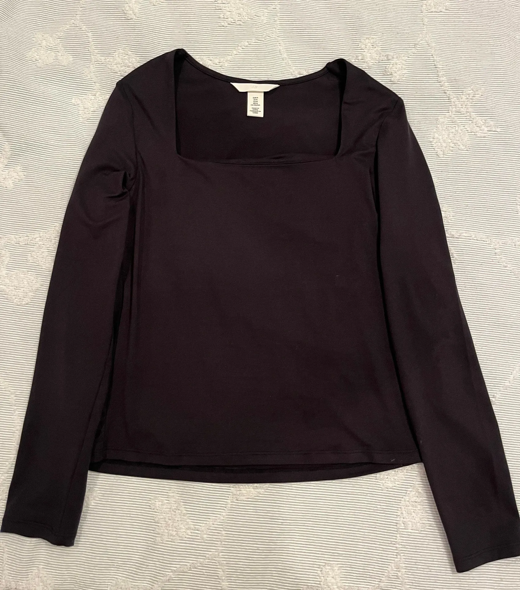 Black Square Neck Shirt - Image 3