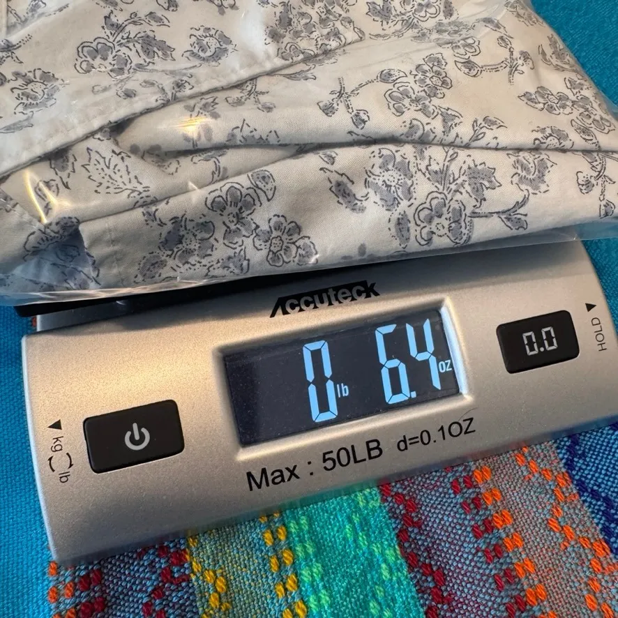 Garnet Hill Button Front Shirt Womens 12 Blue Floral Organic Cotton Feminine - Image 14