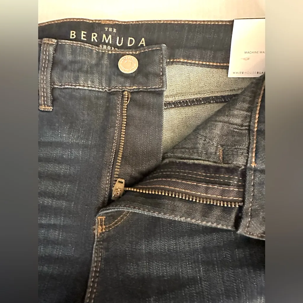 NWT White House Black Market Denim Medium Wash Bermuda Shorts - Image 10