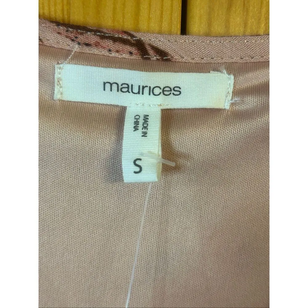 Maurices Pink Floral Button Front Lace Babydoll Mini Dress NWT Size Small (5669) - Image 4