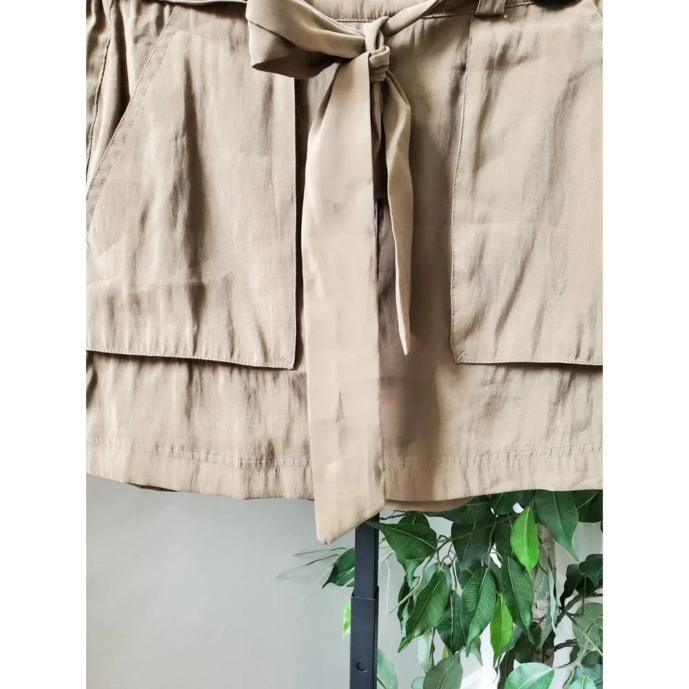 Old Navy Women's Brown Solid Modal High Waist Bull Mini Skirt Size Small - Image 3