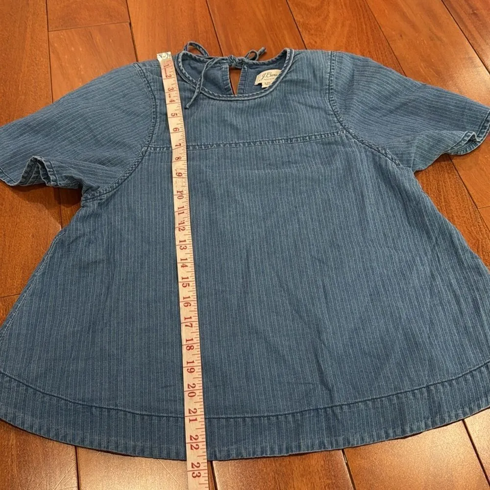 J.Crew denim swing top in Spanish indigo size XXS Blue - Image 10