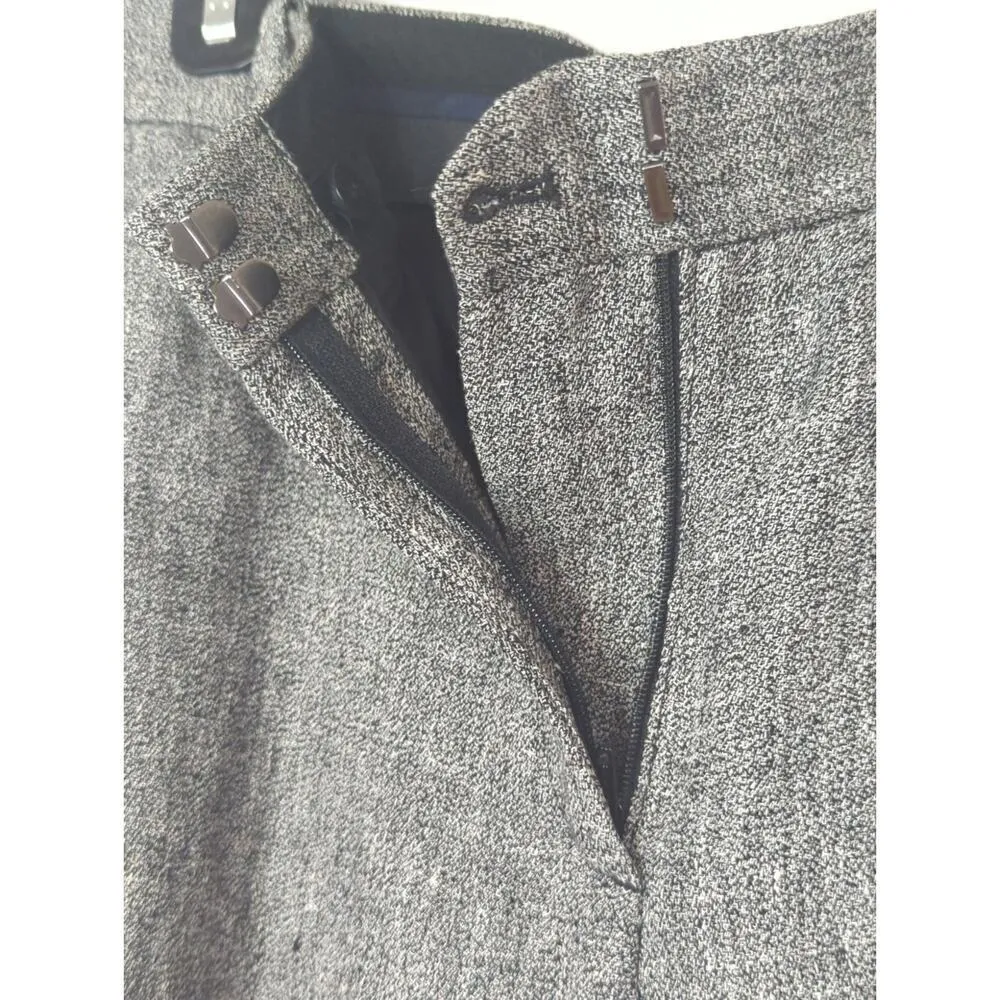 Theory Gray Linen Relaxed Wide Leg Capris Pants‎ Cropped Career Size 10 - Image 2