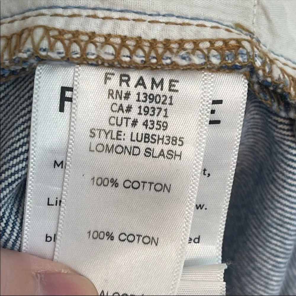 FRAME NWT Le Ultra Baggy Lomond Slash Denim Shorts Size 30 - Image 5