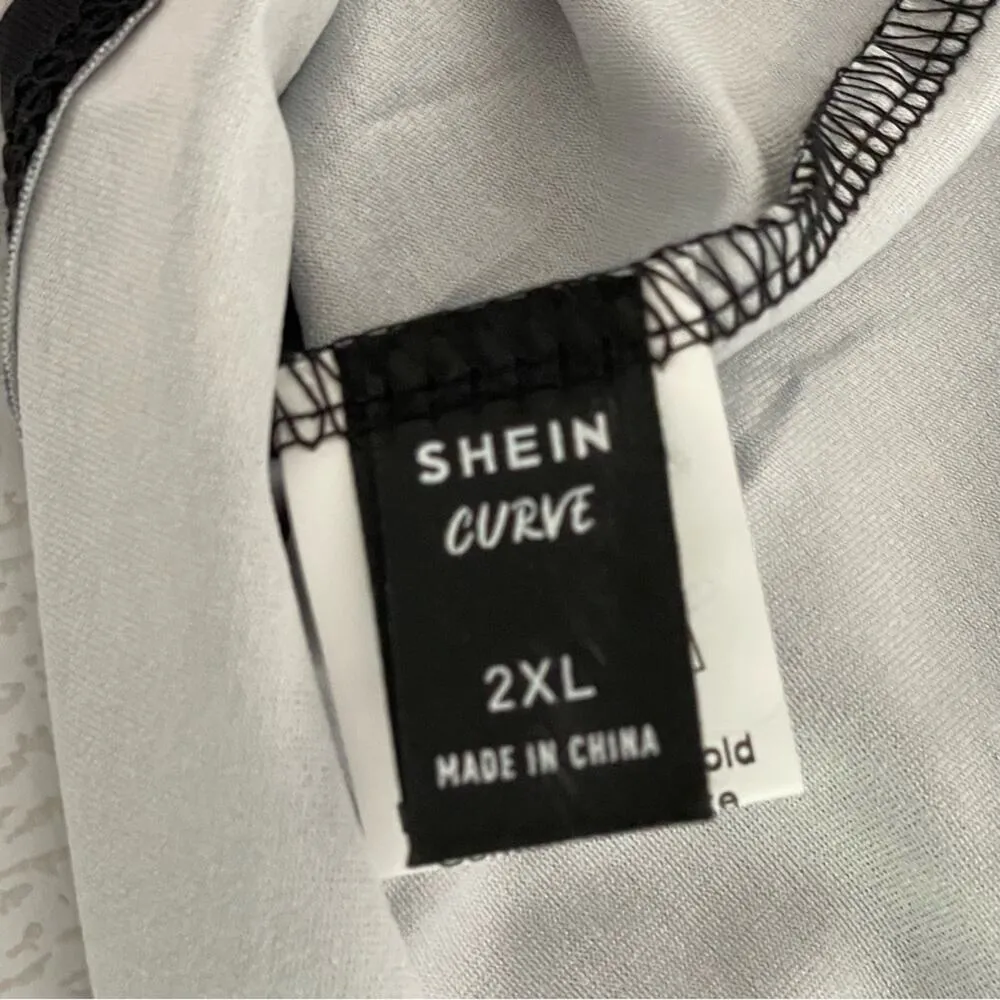 SHEIN CURVE Black Loose Fit Butterfly Print Shirt Size 2XL NWOT - Image 7